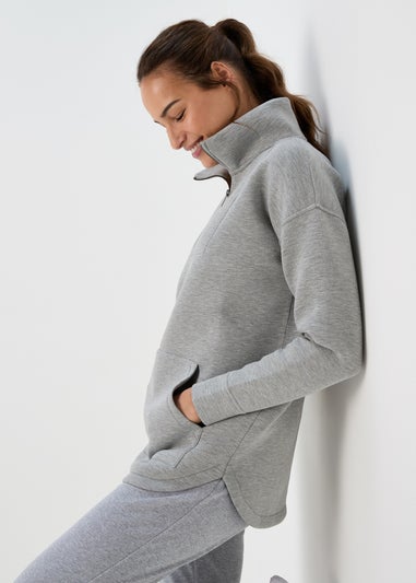 Souluxe Grey Half Zip Top