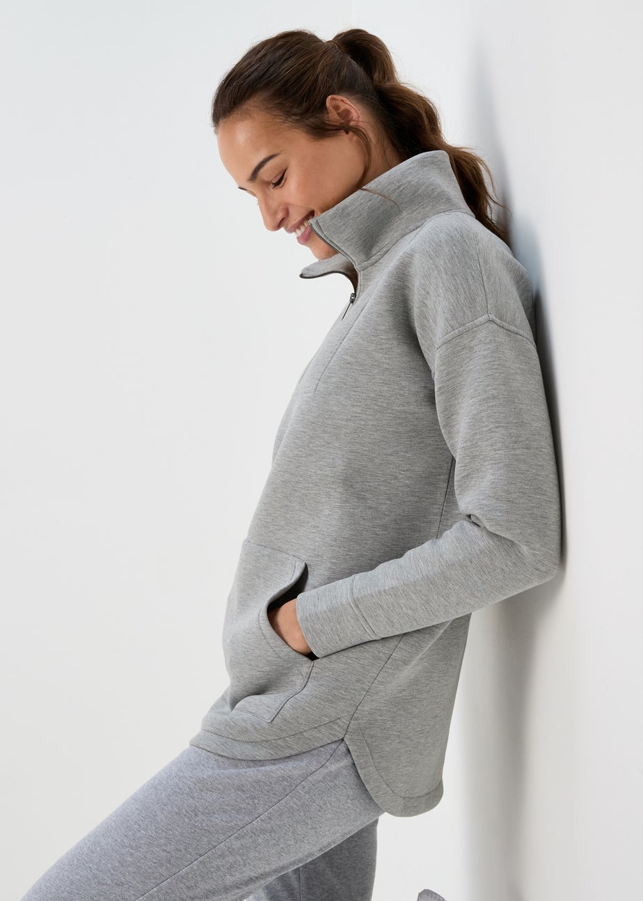 Souluxe Grey Half Zip Top