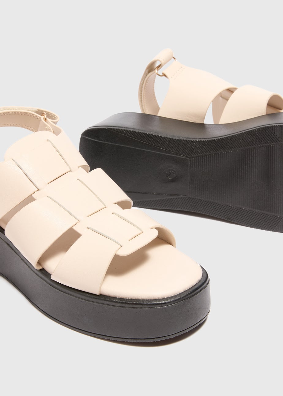 Stone Fisherman Flatform Rip Tape Sandals