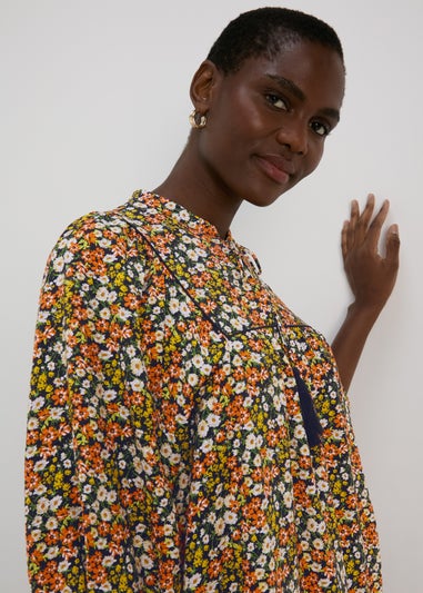 Multicolour Ditsy Airflow Midi Dress