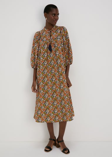 Multicolour Ditsy Airflow Midi Dress