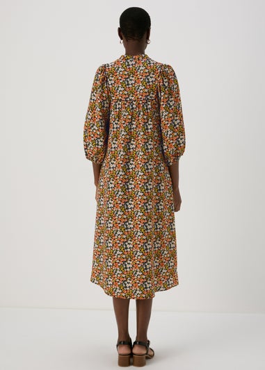 Multicolour Ditsy Airflow Midi Dress