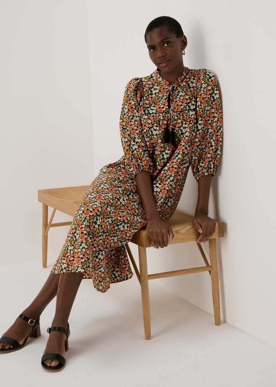 Multicolour Ditsy Airflow Midi Dress