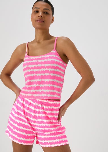 Tie Dye Co Ord Pink Shorts