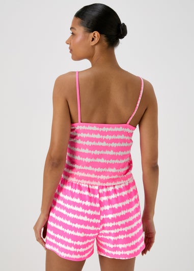 Tie Dye Co Ord Pink Shorts