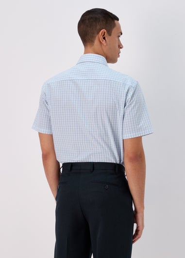 Taylor & Wright White Blue Check Shirt