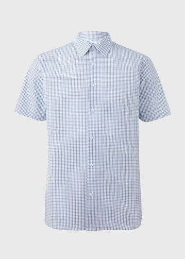 Taylor & Wright White Blue Check Shirt