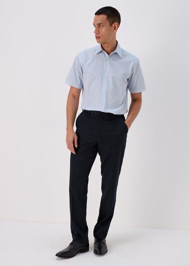 Taylor & Wright White Blue Check Shirt