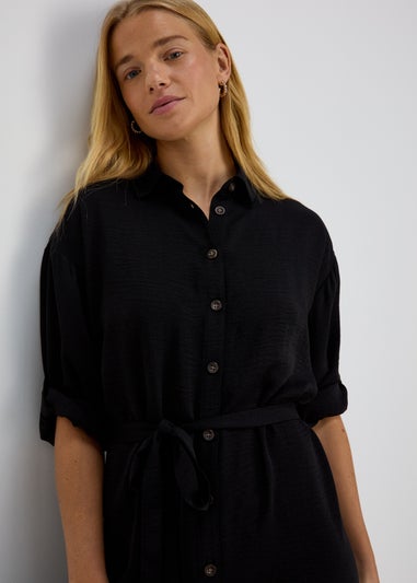 Black 3/4 Midi Dress