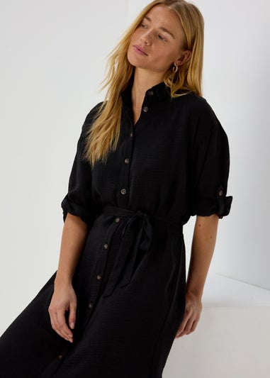 Black 3/4 Midi Dress