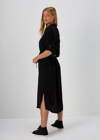 Black 3/4 Midi Dress