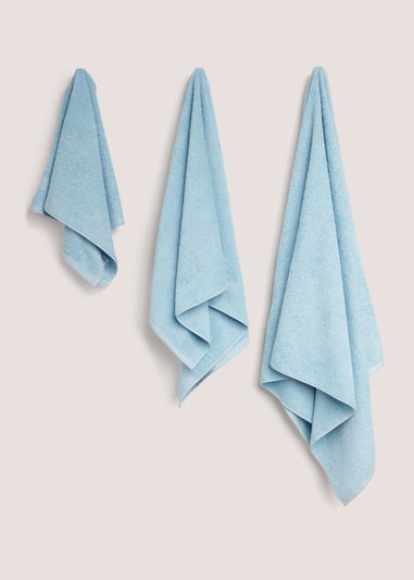 Blue 100% Cotton Towels