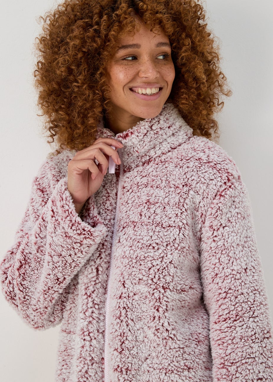 Pink Zip Up Dressing Gown