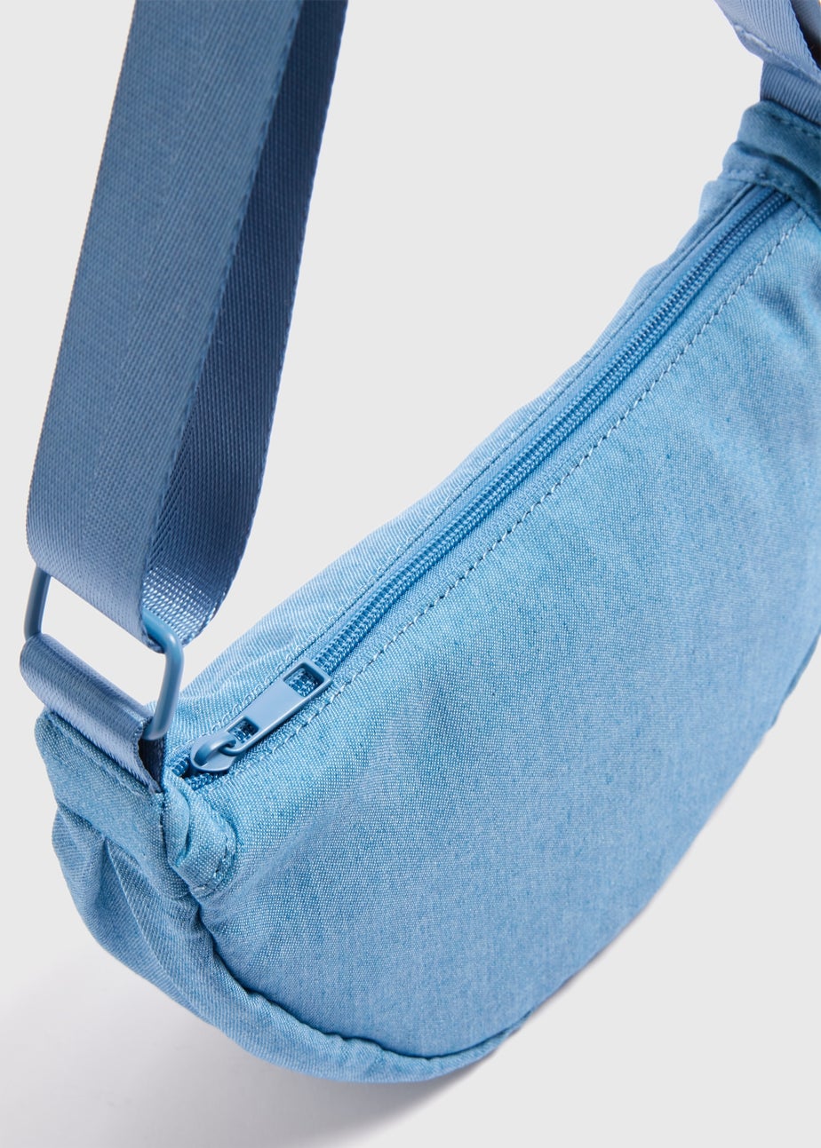Denim Nylon Moon Bag