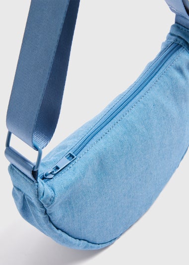 Denim Nylon Moon Bag