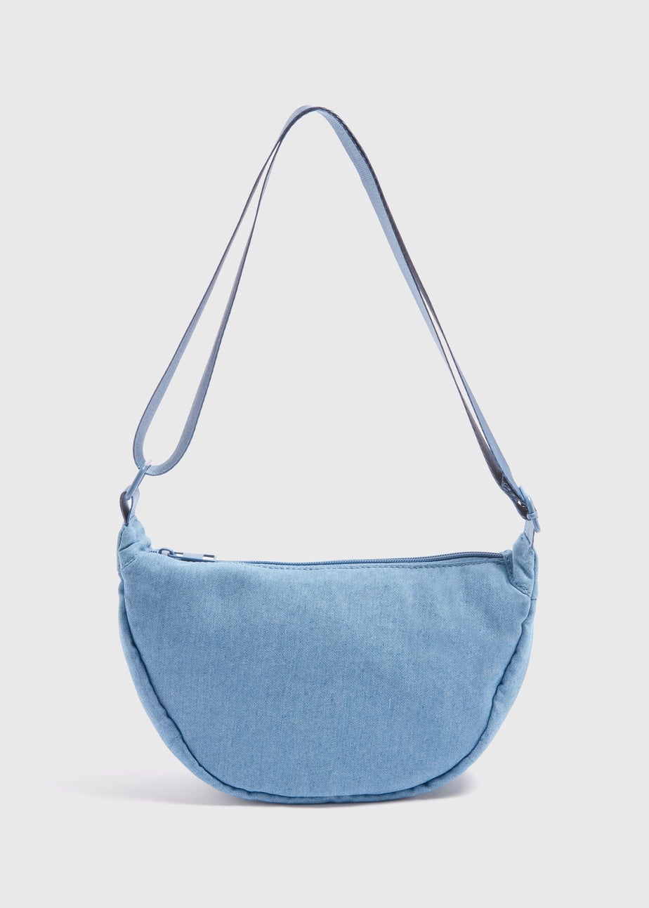 Denim Nylon Moon Bag