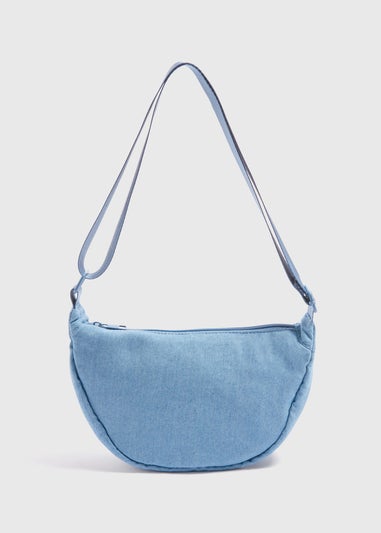 Denim Nylon Moon Bag