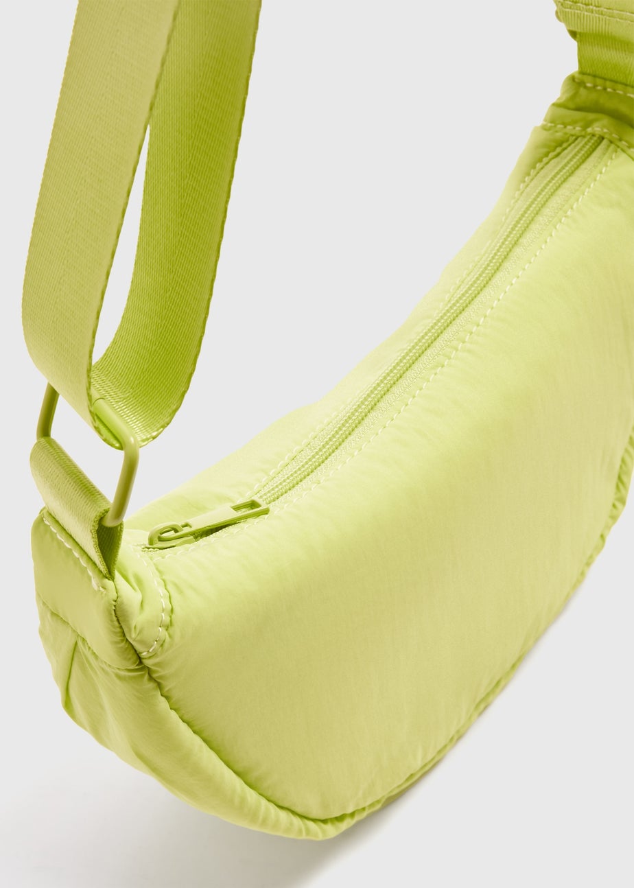 Lime Nylon Moon Bag