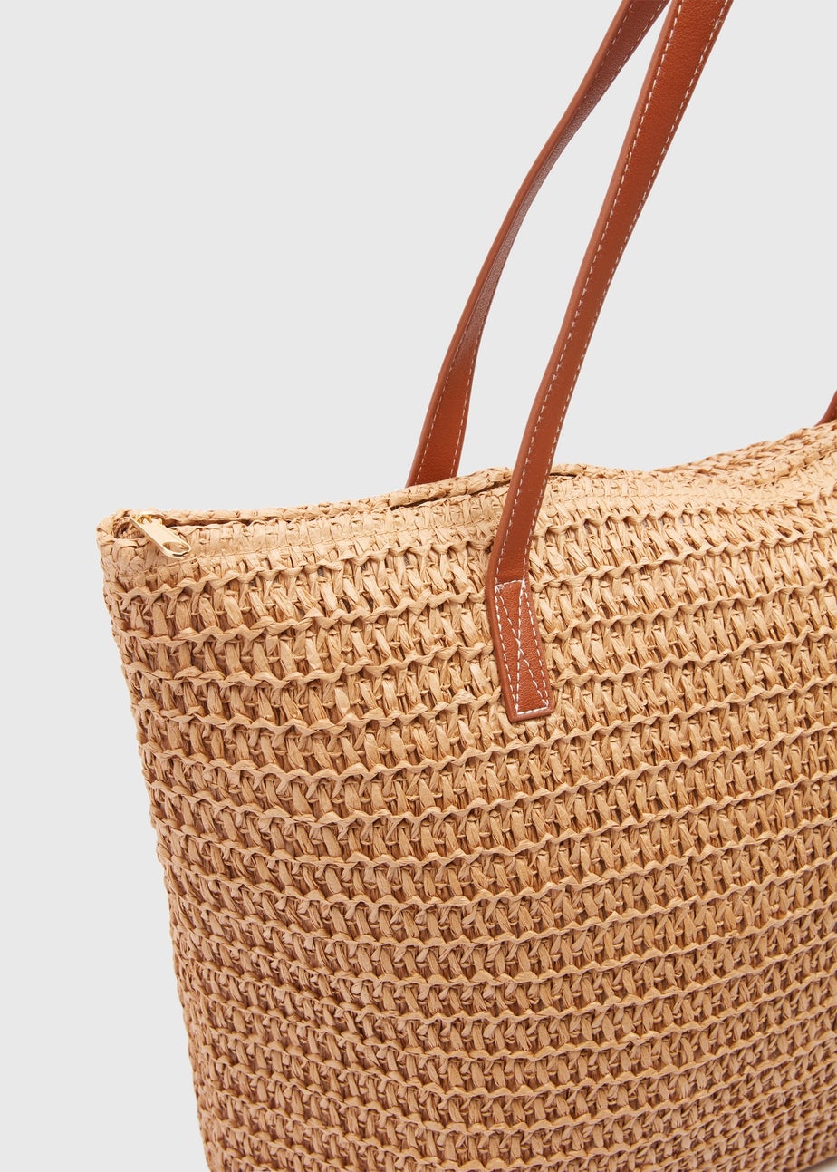 Natural Straw Shopper Bag