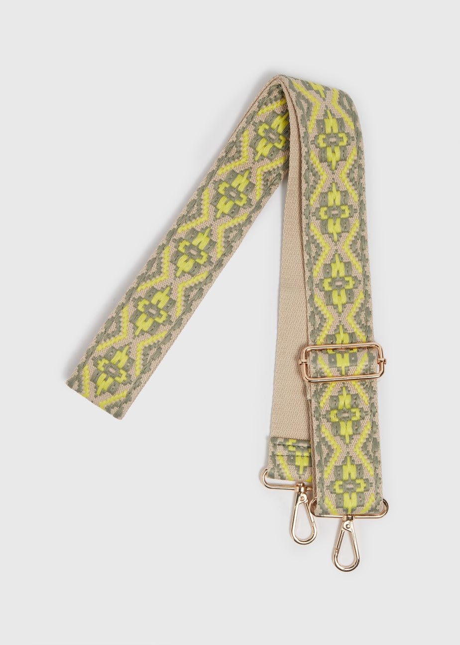 Lime Aztec Bag Strap