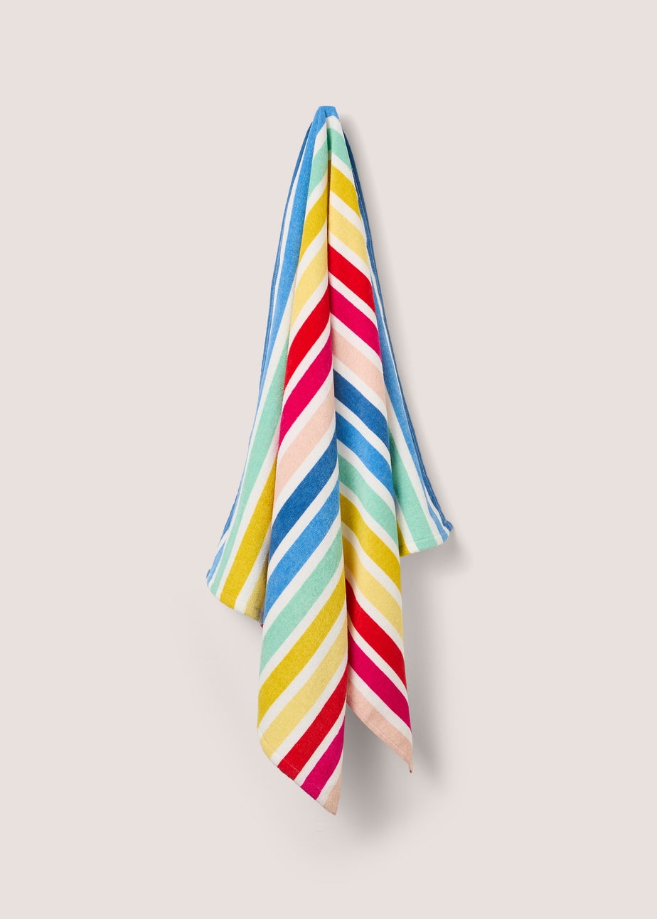 Rainbow Stripe Print  Beach Towel (140cm x 70cm)