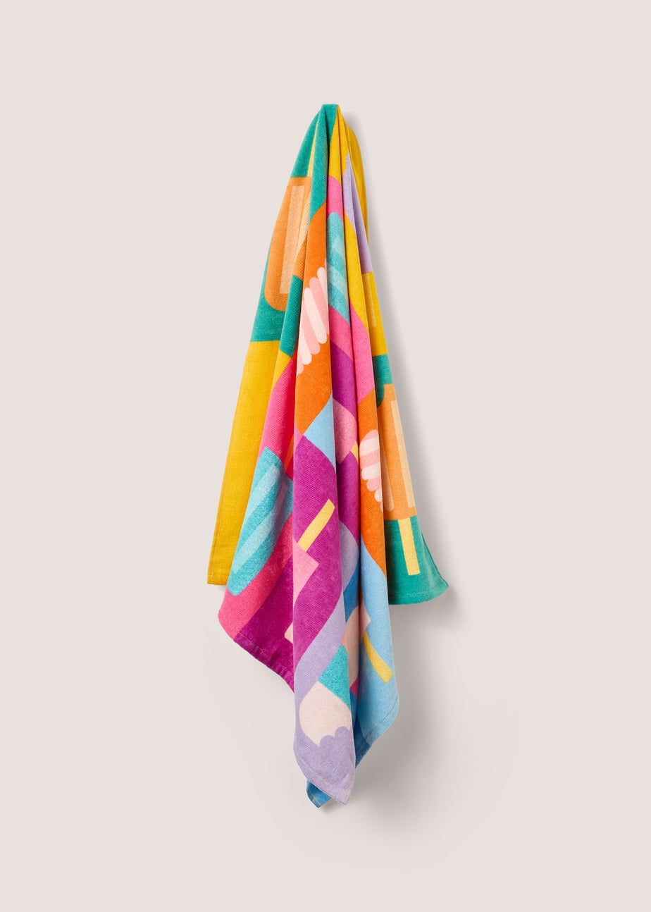Ice Lolly Print Beach Towel (140cm x 70cm)