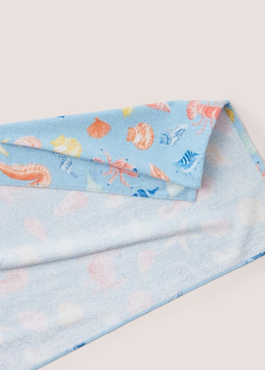 Sea Life Print Beach Towel (70cm x140cm)