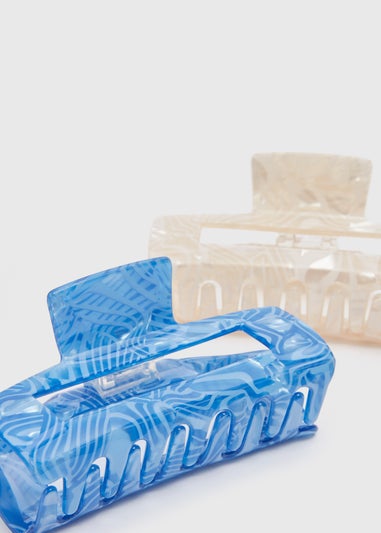 Blue Resin XL Hair Clamps