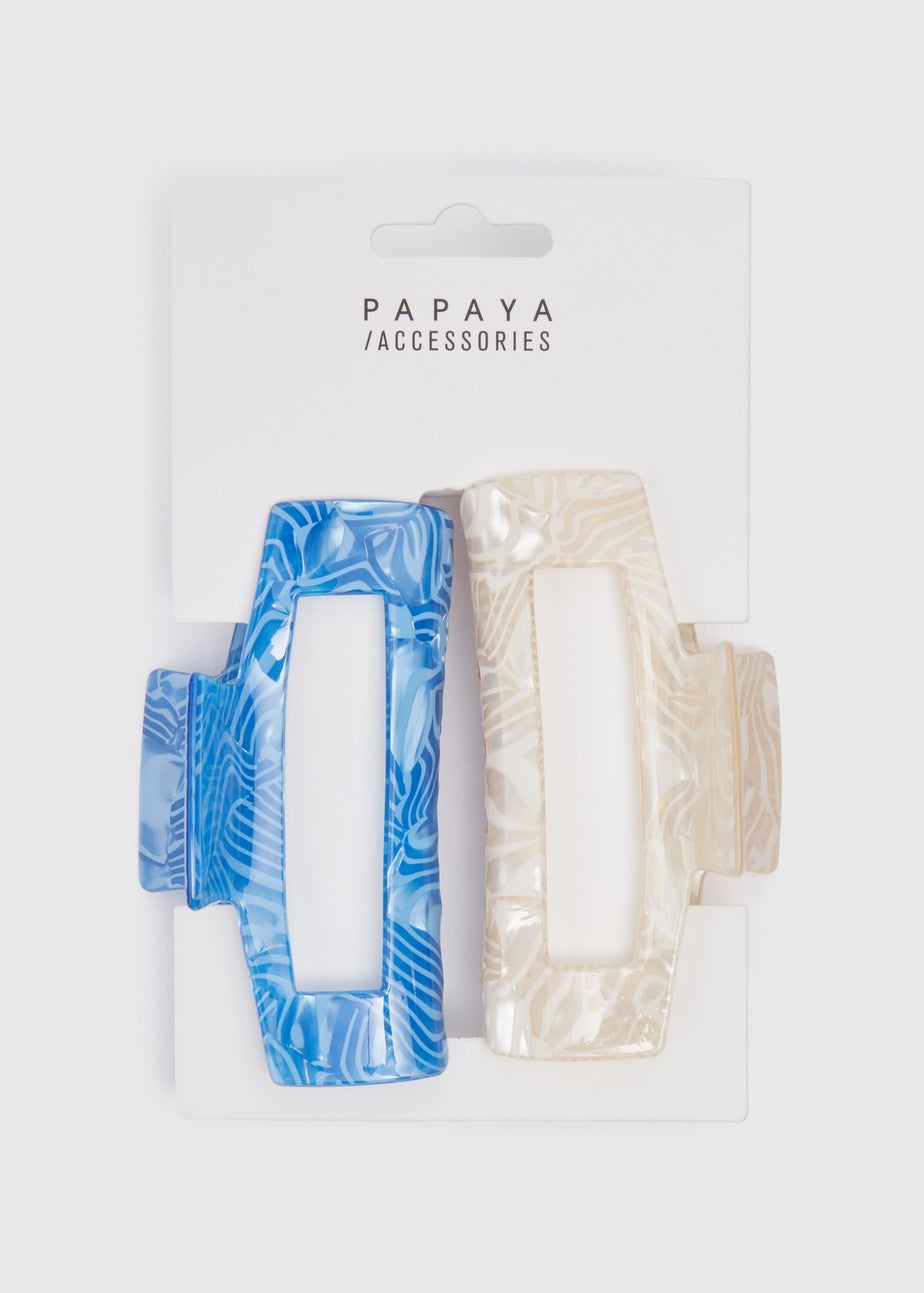 Blue Resin XL Hair Clamps