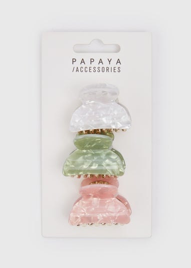 3 Pack Multicolour Resin Mini Clamps