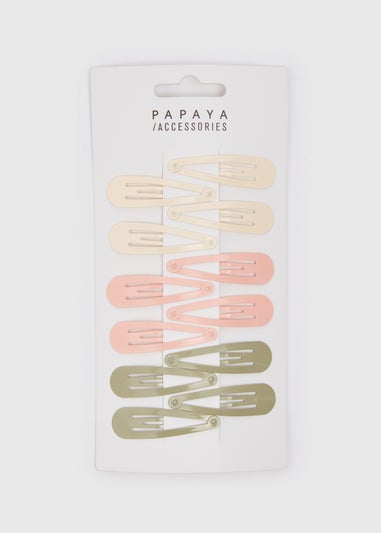 12 Pack Multicolour Hair Clips