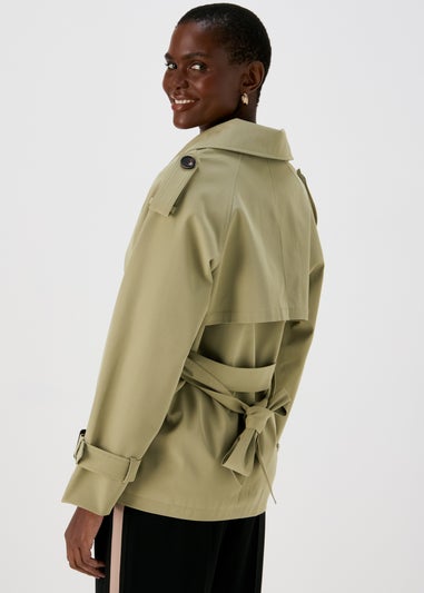 Et Vous Khaki Short Trench Coat
