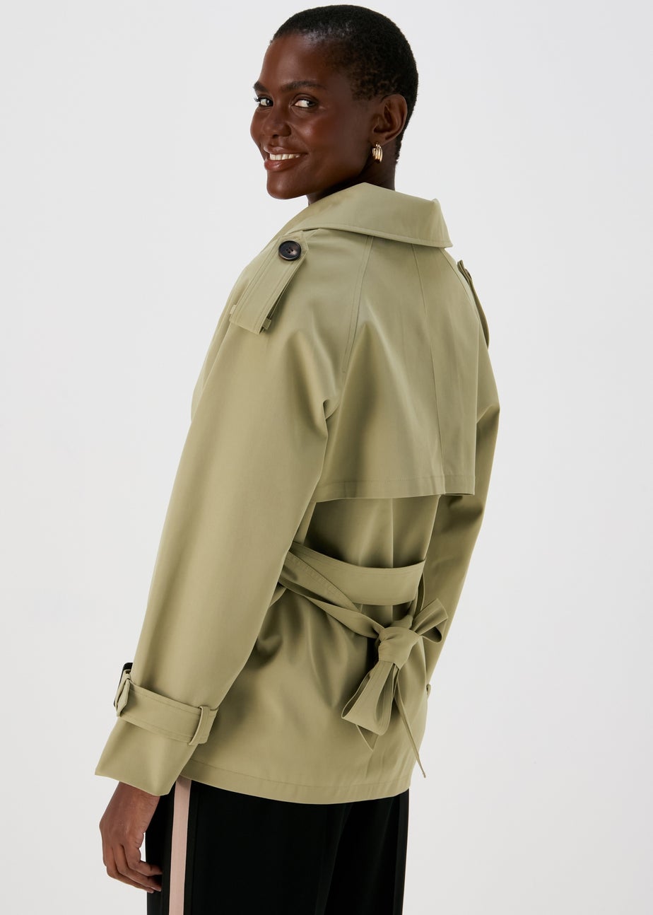 Et Vous Khaki Short Trench Coat