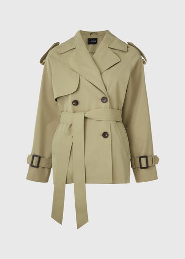 Et Vous Khaki Short Trench Coat