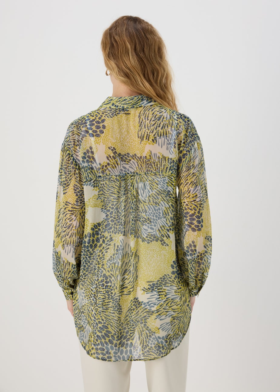 Et Vous Black & Lime Print Yoryu Blouse