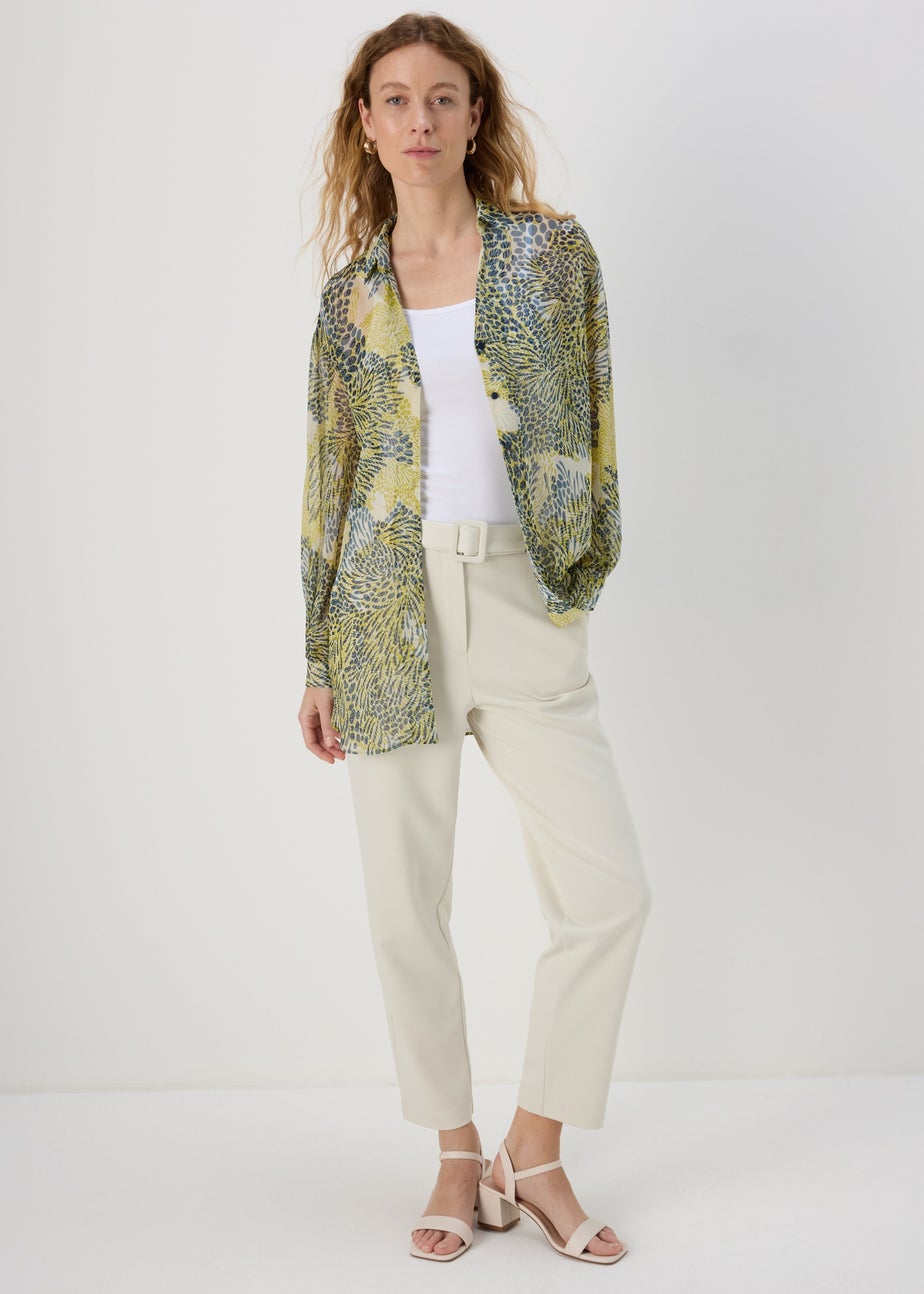 Et Vous Black & Lime Print Yoryu Blouse