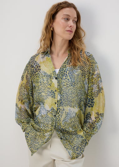 Et Vous Black & Lime Print Yoryu Blouse