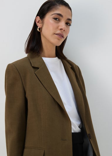Khaki Linen Blazer