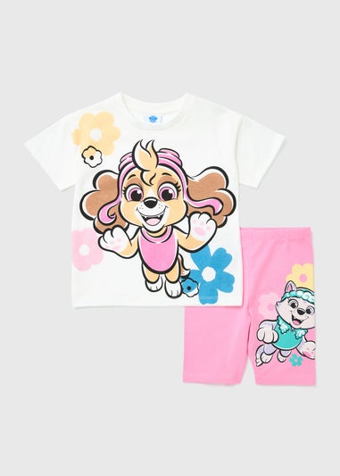 Paw Patrol Girls Pink Cycle Shorts Set (9mths-6yrs)