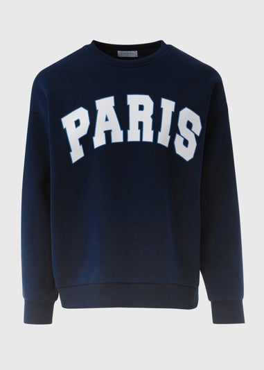 Navy Paris Sweatshirt