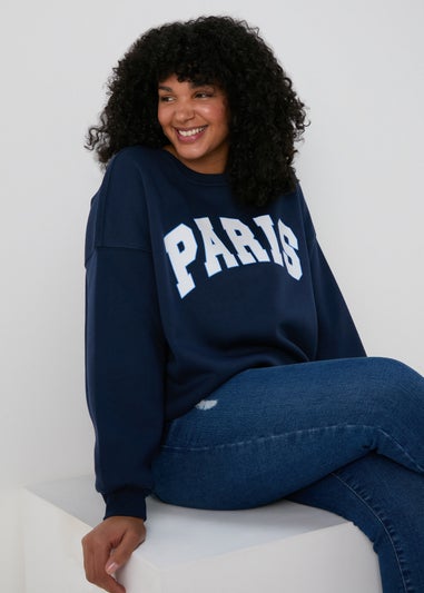 Navy Paris Sweatshirt