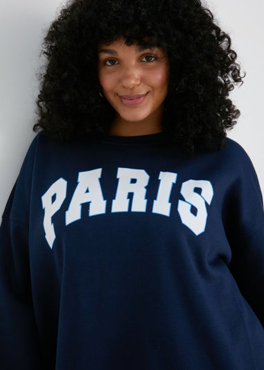 Navy Paris Sweatshirt