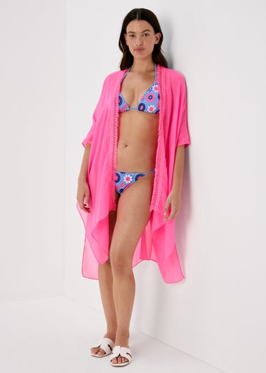 Pink Solid Kimono