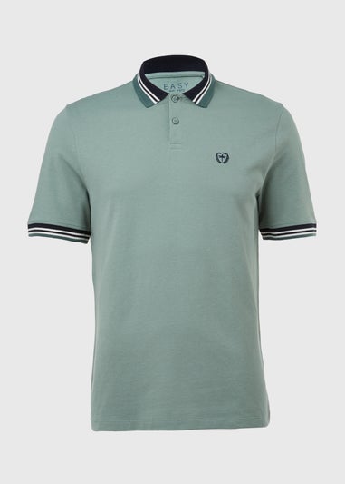 Sage Tipped Polo Shirt