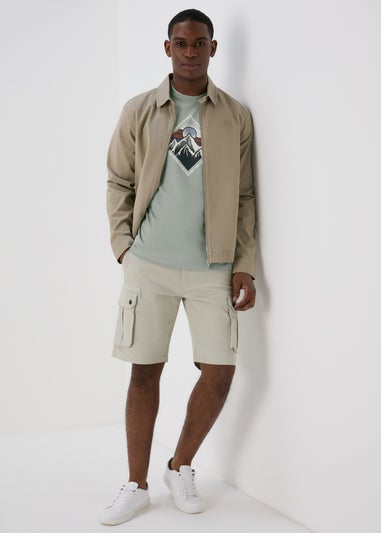 Dark Sage Mountain Print T-Shirt