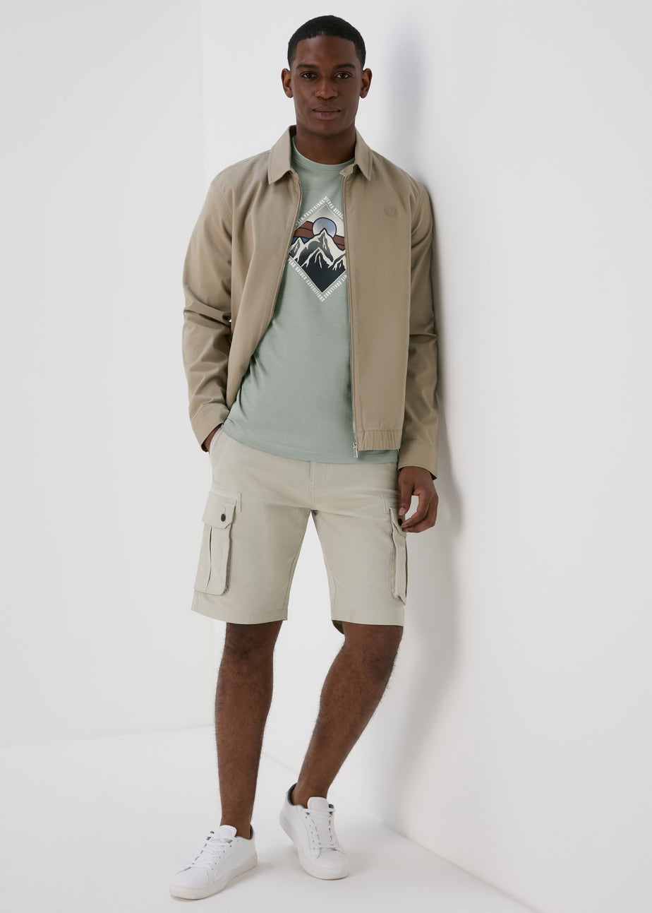 Dark Sage Mountain Print T-Shirt