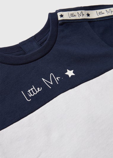 Kids Blue Little Mr Jersey Set (Newborn-23mths)