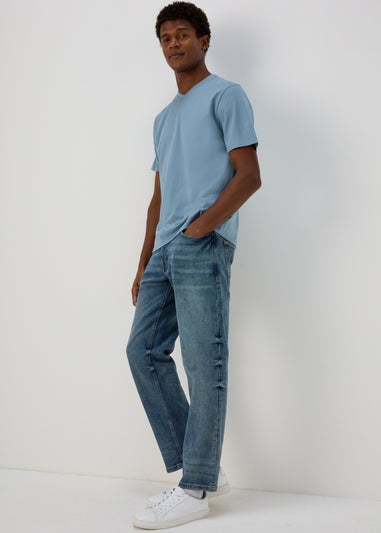 Blue V Neck Essential T-Shirt