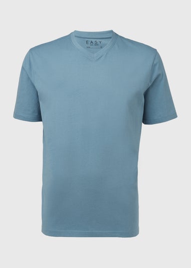 Blue V Neck Essential T-Shirt