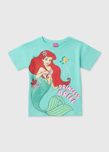 Disney Girls Blue Princess Ariel T-Shirt (1-8yrs)
